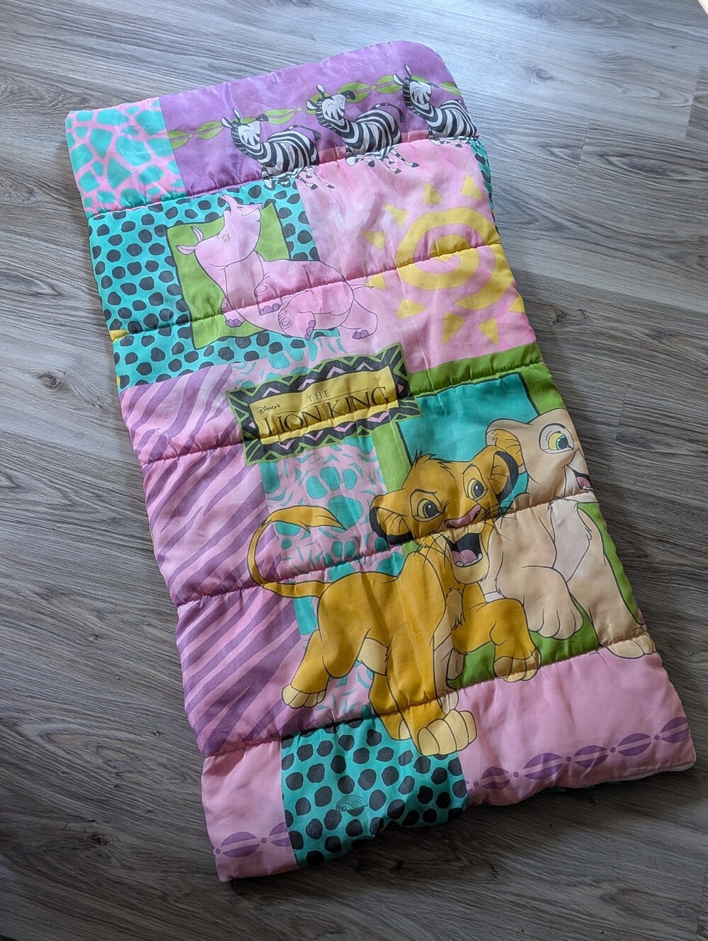 Disney The Lion King Simba Sleeping Bag Vintage 90s Kids Rare